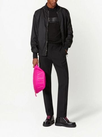 Valentino Black bomber jacket with Rockstuds