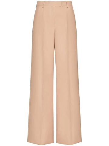 Valentino Beige high-waisted tailored trousers