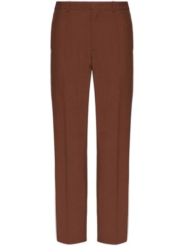 Valentino Brown pants with white side stripe