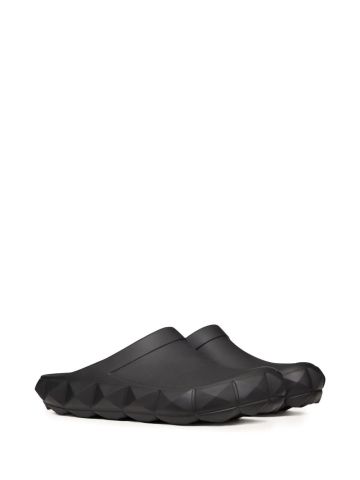Black Rockstud slides sandals