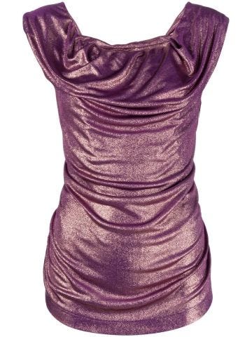 Metallic purple sleeveless top