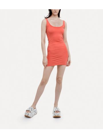 Short sleeveless dress Sweet coral