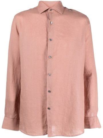 Camicia rosa in lino