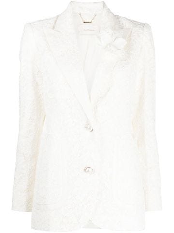 White lace blazer