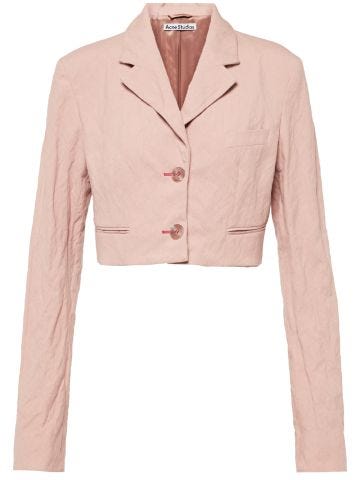Jaza crinkled cotton-blend jacket