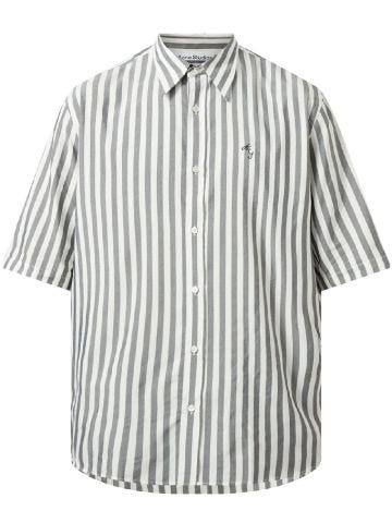 Stripe button-up shirt