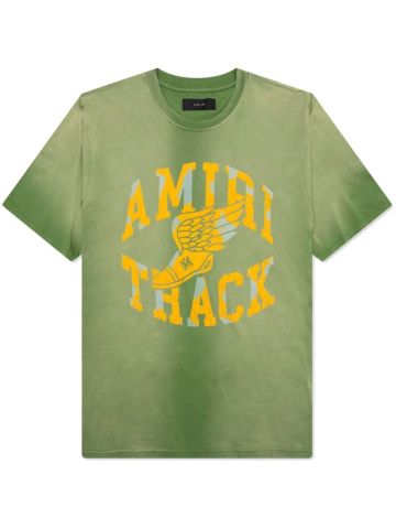 Track logo-print cotton T-shirt