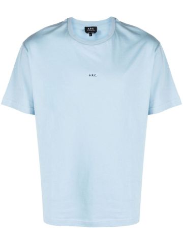 Light blue T-shirt with logo print
