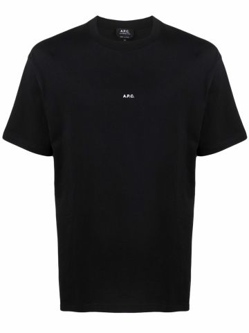 Black T-shirt with logo print