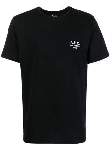 Black T-shirt with Raymond embroidery