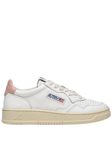 Medalist low white and pink leather sneakers
