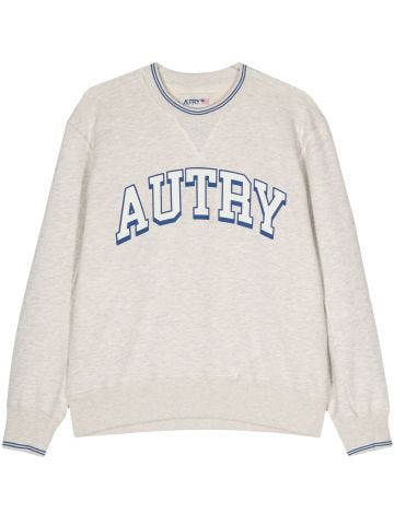 Gray logo-print sweatshirt