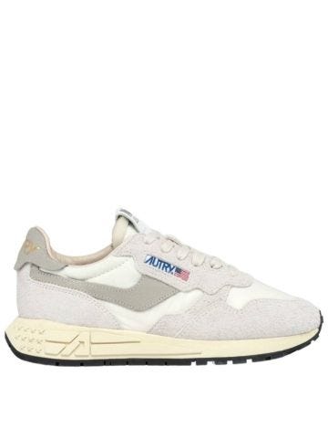 Sneakers Reelwind low in nylon e suede colore bianco