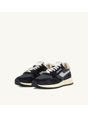 Reelwind nylon and black suede low sneakers