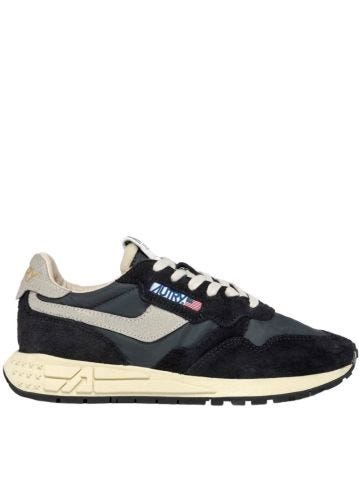 Reelwind low sneakers in nylon and suede color black