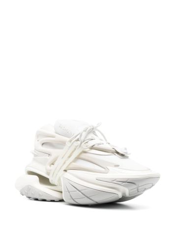 White chunky Unicorn sneakers