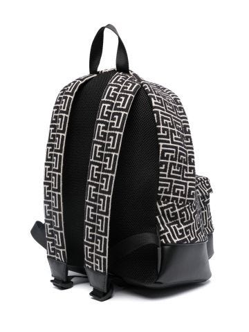 All-over logo-pattern backpack