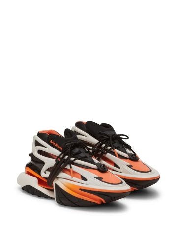 Sneakers Unicorn con inserti a contrasto arancioni