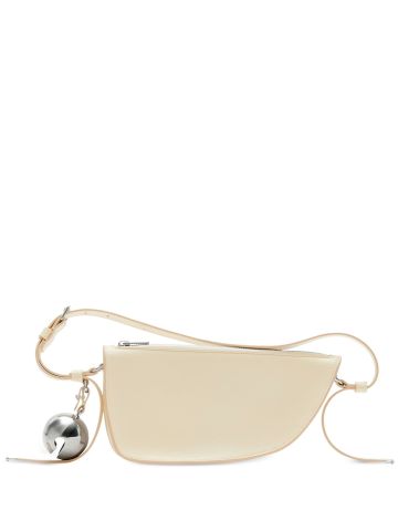 Shield mini light beige shoulder bag