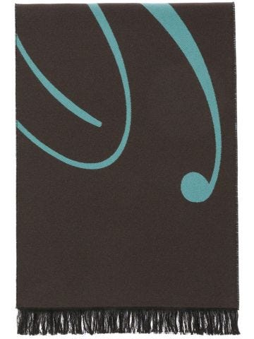 Two-tone logo scarf
