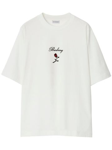 Rose cotton T-shirt