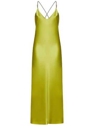 Selena lime green long dress
