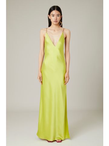Selena lime green long dress