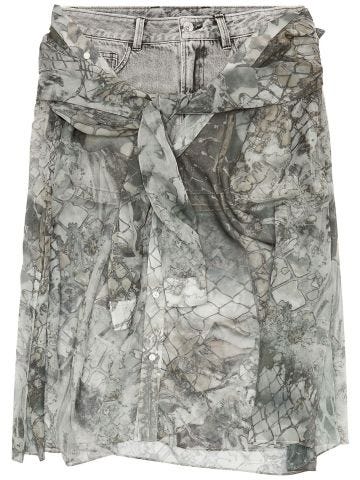 O-Jeany gray denim skirt