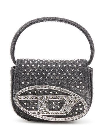 1DR Xs Iconic bag in denim and crystals