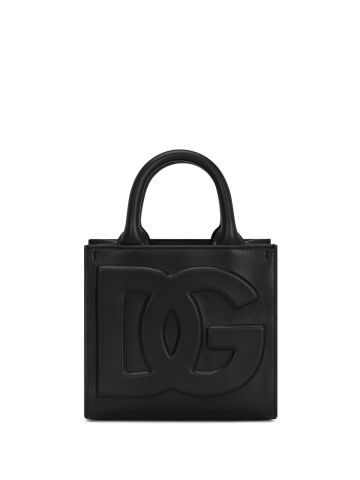 DG Daily black leather tote bag