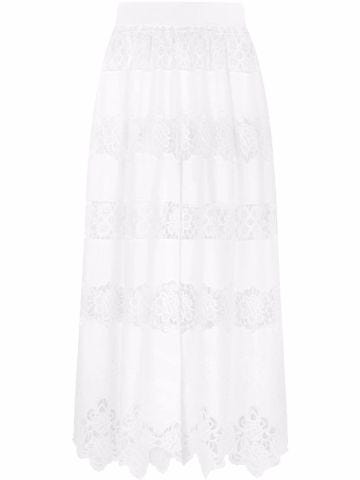 Embroidered culotte trousers