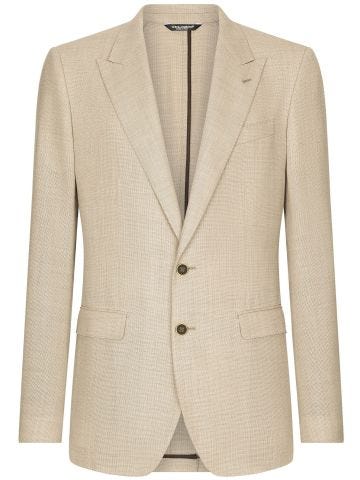Taormina single-breasted beige blazer