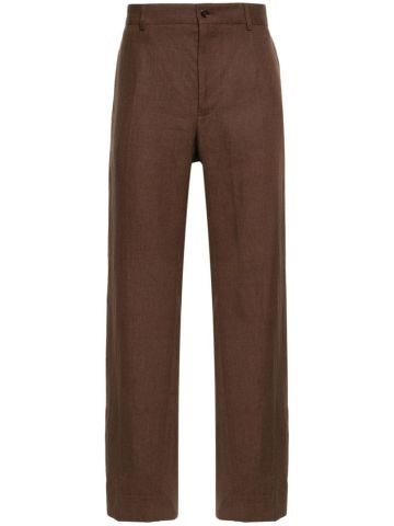 Brown linen pants