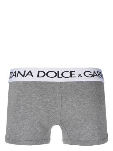 Grey boxer shorts with logo