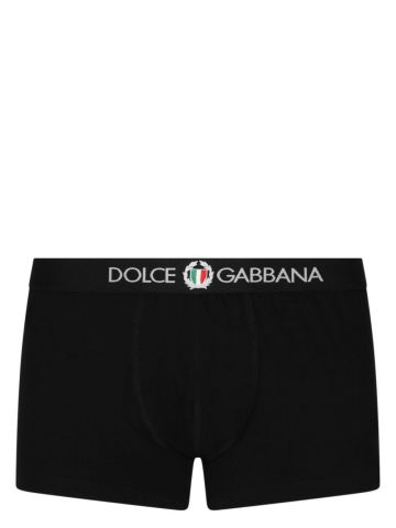 Black boxer shorts with logo