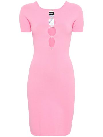 Pink dress with cut-out details