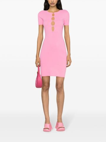Pink dress with cut-out details