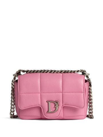 Logo-plaque quilted leather bag