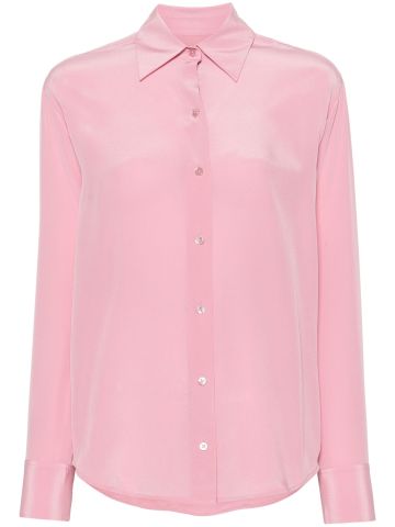 Camicia in seta rosa