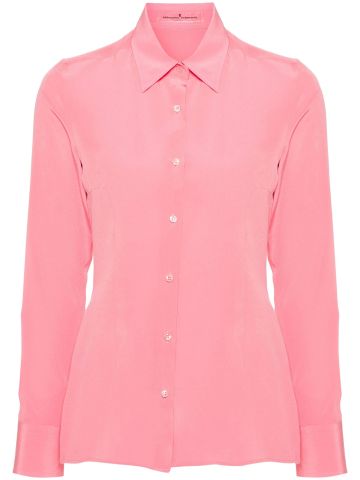 Pink silk shirt
