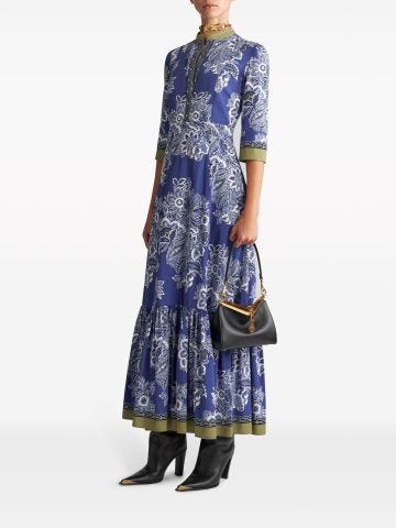 Floral-print cotton maxi dress