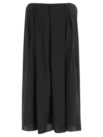 Black strapless bodice dress