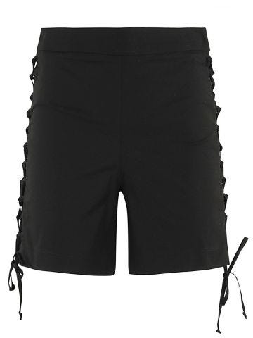 Black high-waisted short with ties