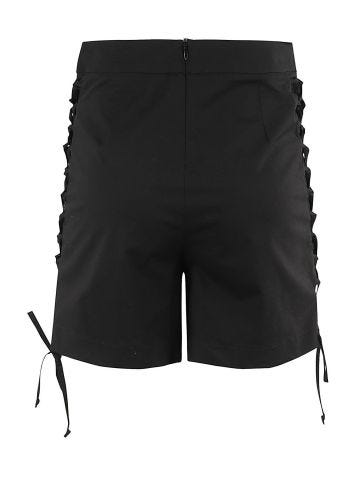 Black high-waisted short with ties