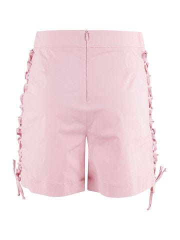 Pink high-waisted short with ties