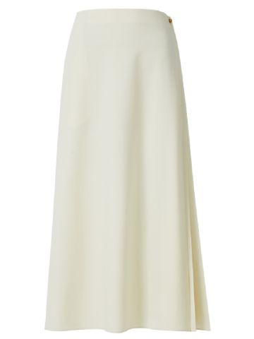 White midi skirt with pleats