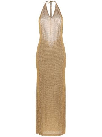 Long dress with gold crystals