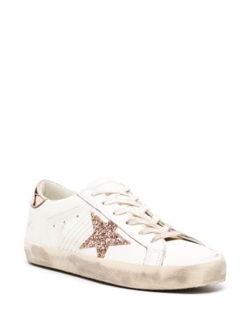 Super-Star leather sneakers glitter details