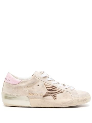 Super-Star distressed suede sneakers