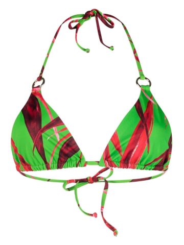 Abstract print bikini top